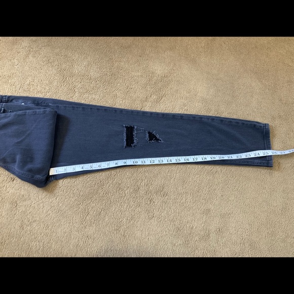 rag & bone The Skinny in Soft Rock With Holes Black Zipper/Button Size 29 - Picture 13 of 15